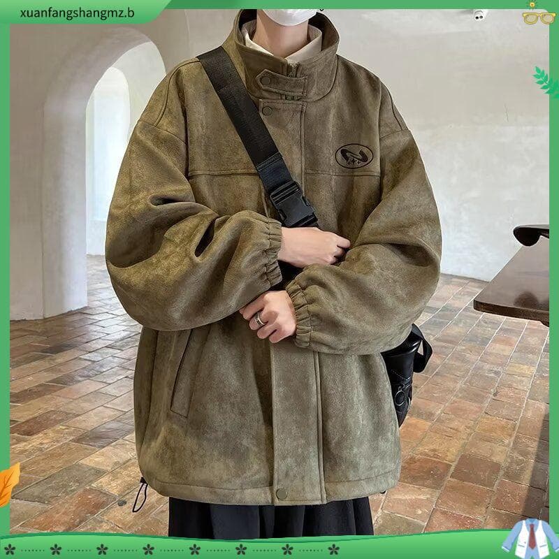 Jaqueta masculina retrô americana de inverno espessada primavera outono inverno 20 23 novo estilo jaqueta acolchoada de 
