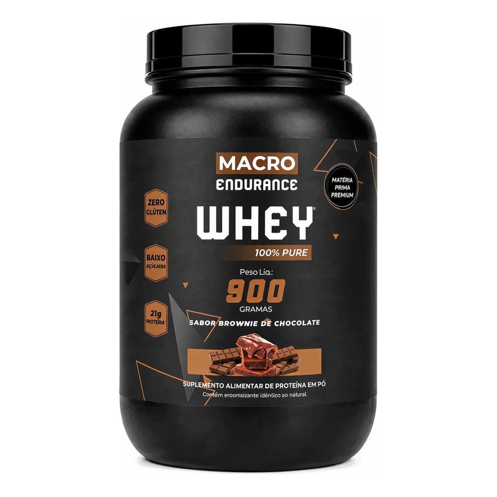 Whey Protein 100% Pure 900g Sabor Brownie De Chocolate Chocolate