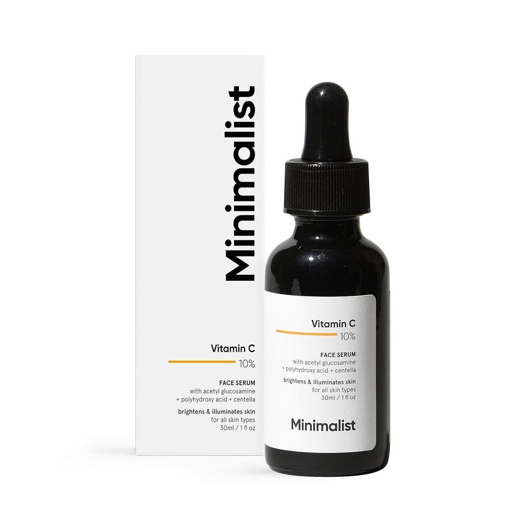 Sérum Minimalista com 10% de Vitamina C Avançada para uma Pele Radiante |   Clareador e Visível Reduz Manchas Escuras | 