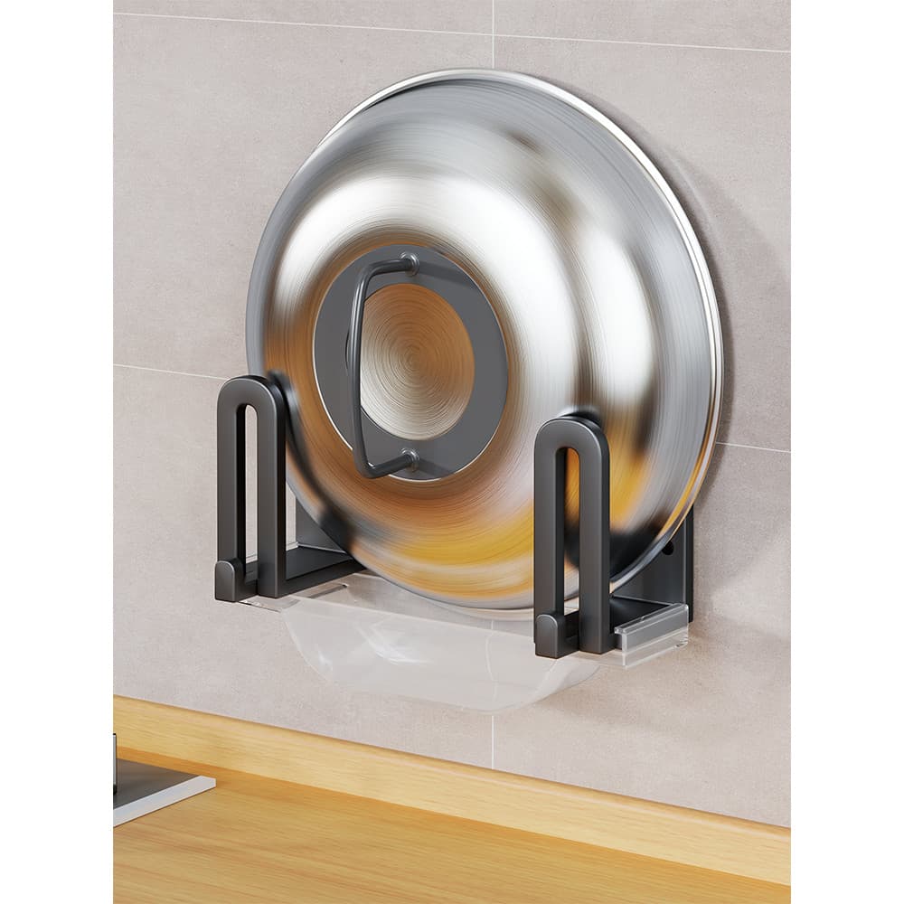 Prateleira de cozinha sem perfuração Rural grande pote capa rack de parede suporte placa de corte prateleira armazenamen