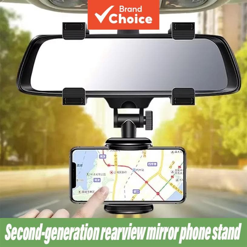 Saimili 360 Graus Suporte Do Telefone Carro Espelho Retrovisor Montagem Ajustável Dobrável Estável Celular Para Smartpho