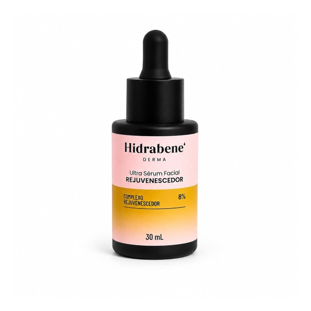 Sérum Facial Anti-idade Hidrabene Ultra Rejuvenescedor 30ml Complexo 8% Firmeza Linhas de Expressão Vegano