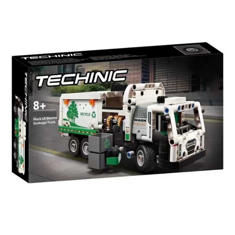 503 peças Caminhão de Lixo Elétrico Montável, Brinquedos de Blocos de Montar Compatíveis com a Série Lego Technic
