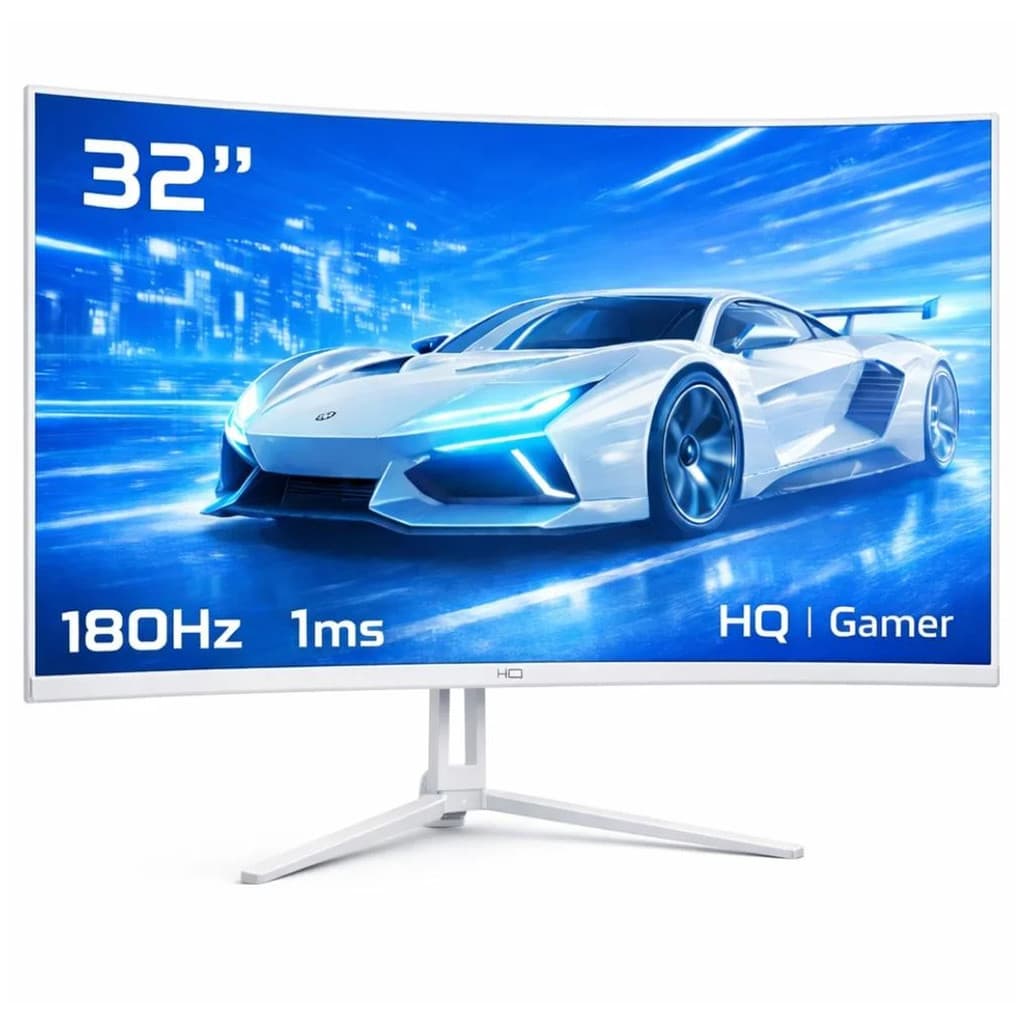 Monitor Gamer HQ Ultra, 32 Pol, VA, QHD, 1ms, 180Hz, HDMI/DP, Branco, HQW32C180
