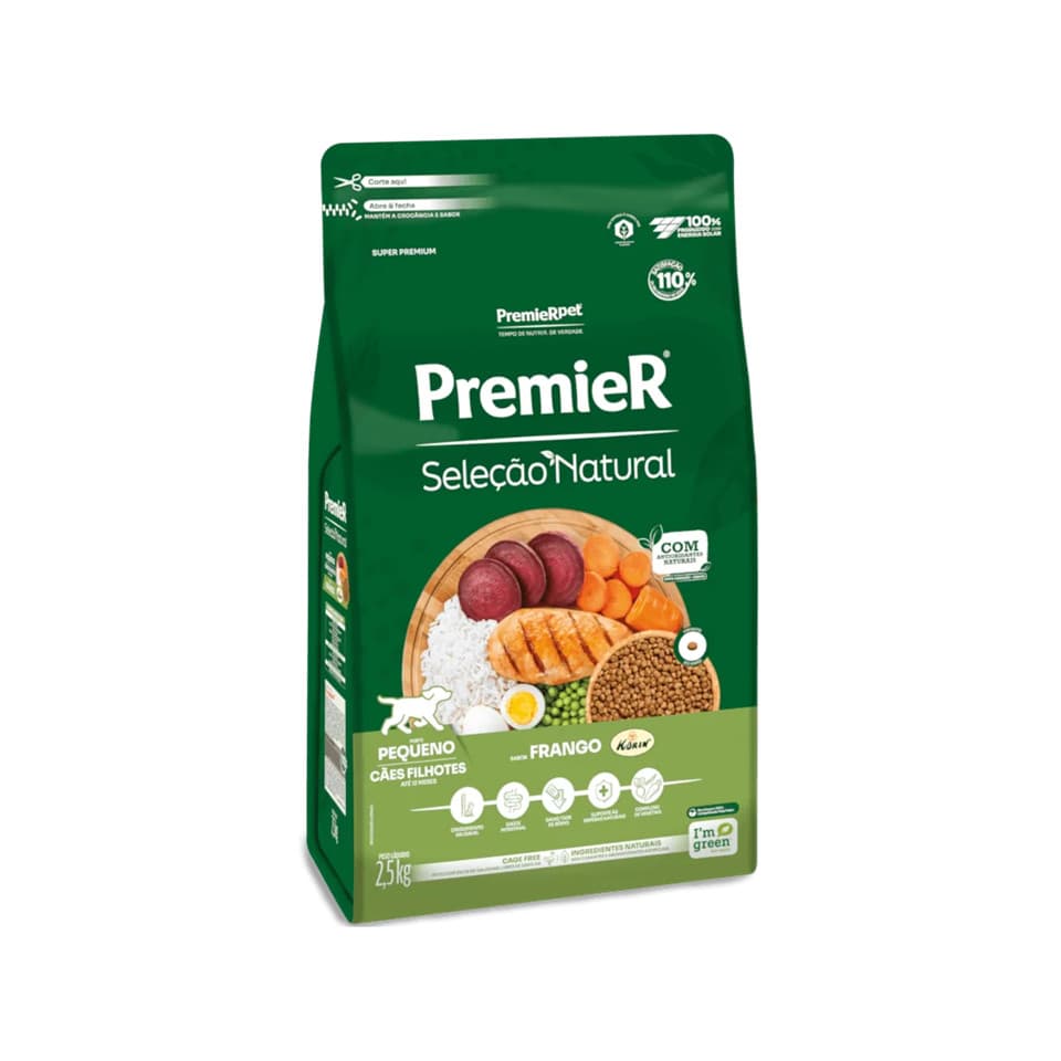 Ração Premier Seleção Natural Cão Filhote Raça Pequena 2,5kg