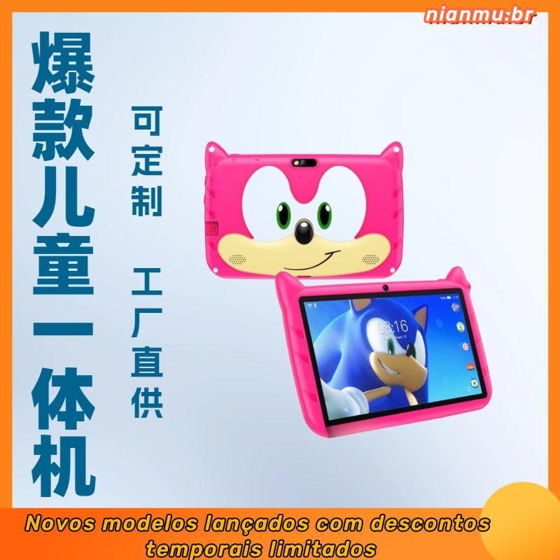 Novo Tablet Infantil 5G WiFi 7 Polegadas Pc Presente Crianças Aprendendo Tablets Educacional Android 9.0 Quad Core 2GB 