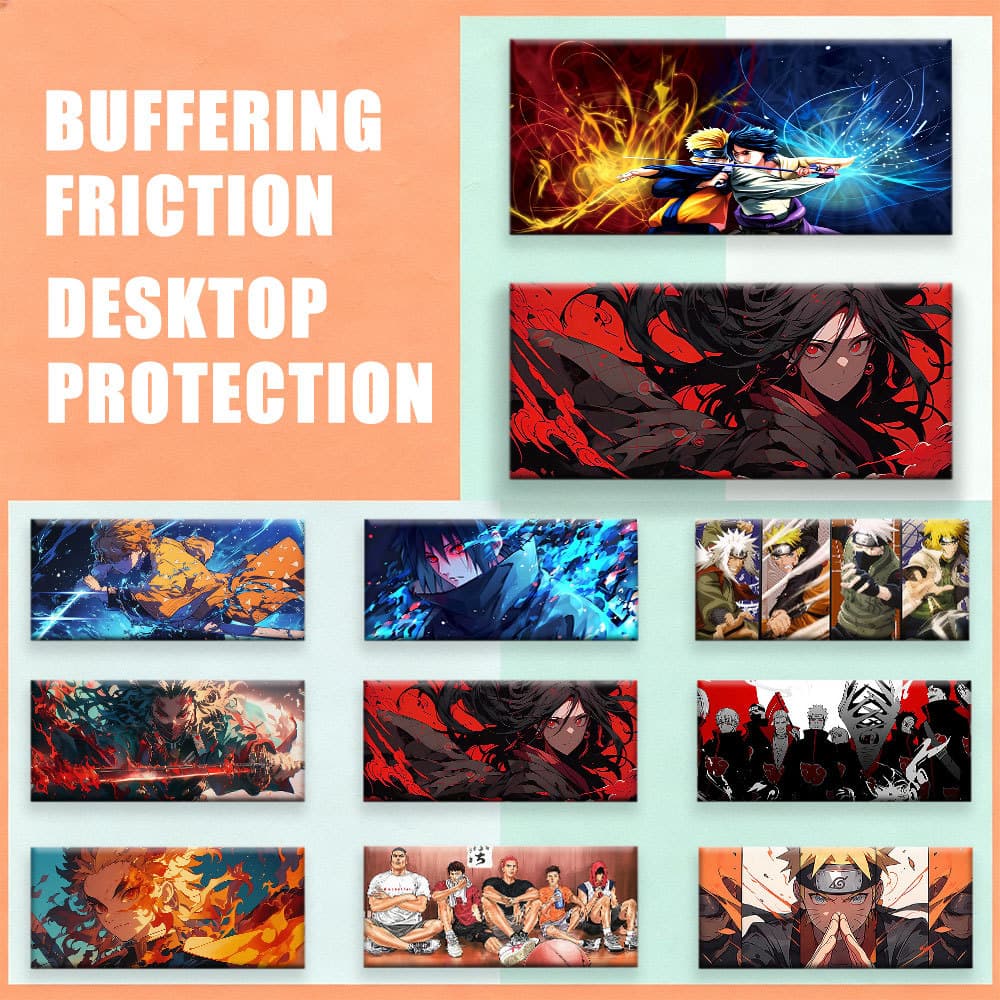 Grande Naruto Sétimo Hokage Leaf Village Gaming Mouse Pad Base De Borracha Antiderrapante PC Notebook Gamers