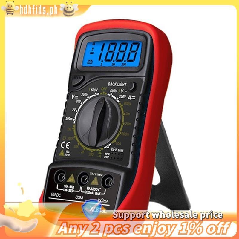 XL830L Multímetro Digital Portátil LCD Backlight Amperímetro Voltímetro Ohm Testador De Tensão Medidor Multimetro