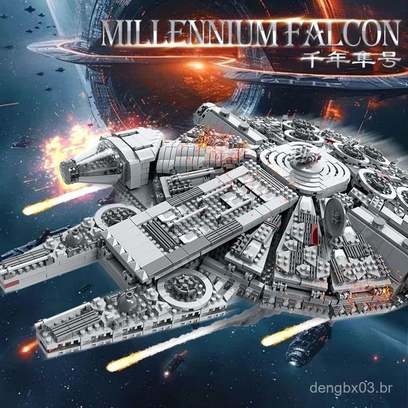 I6C4 4000+ Peças Blocos de Montar Lego Série Star Wars Millennium Falcon Brinquedo Educativo para Meninos