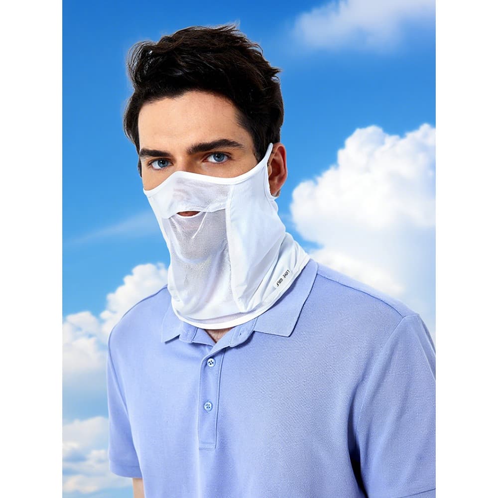 Tao Pole Golf Protetor Solar Máscara Facial Máscara Protetor Solar Masculino Seda Gelo Pendurado Orelha Máscara Facial A