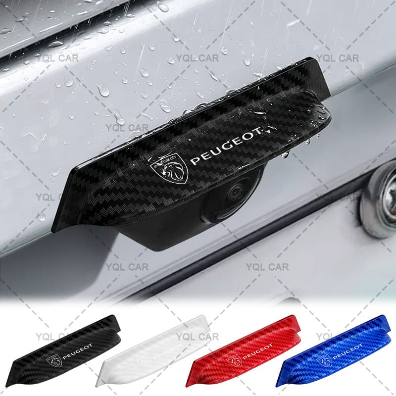 1/2 Pçs Câmera Reversa Do Carro Sombra De Chuva Traseira Escudo Capa Para Peugeot 206 207 208 306 307 308 407 408 508 20