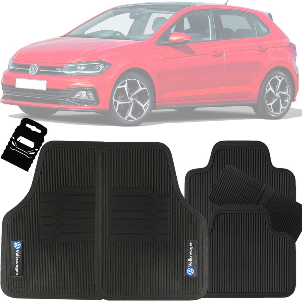 Tapete Automotivo Universal Borracha Polo 2018 2019 2020 2021 2022 2023 2024 2025