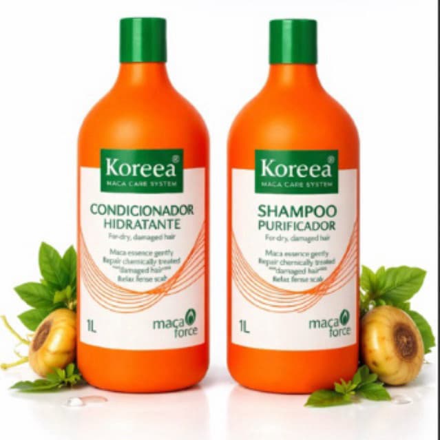 Kit Shampoo 1L e Condicionador 1L Koreaa Purificador e Hidratante