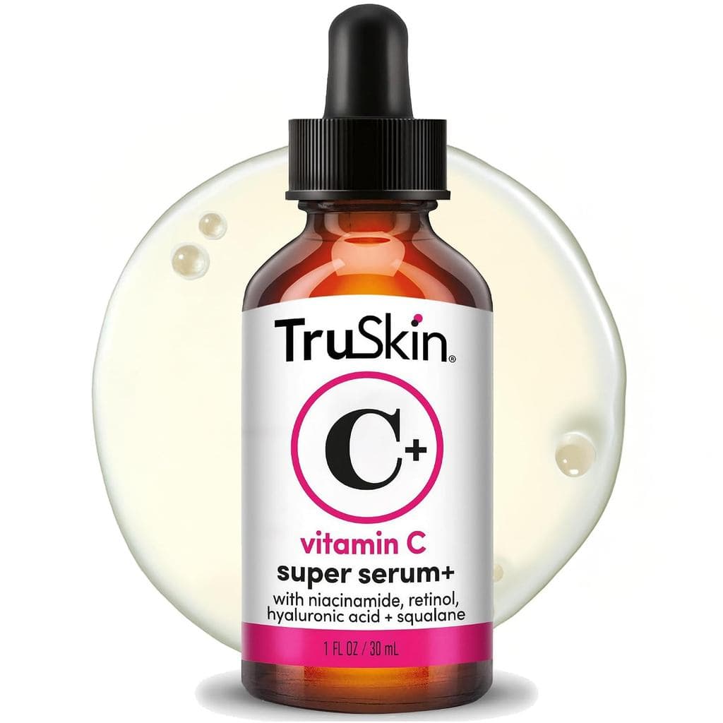 Super Sérum Facial Tru Vitamin C, 5 Benefícios, 1 fl oz |   Vitamina C, Retinol, Niacinamida, Ácido Hialurônico e Esqual