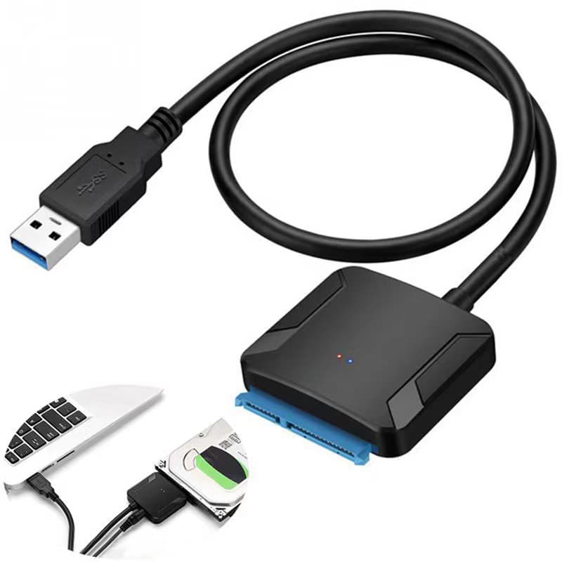 USB 3.0 Para Cabo SATA3 Conversor Adaptador De Disco Rígido 3.5/2.5 Polegada HDD Externo SSD 12V/2A Alimentação