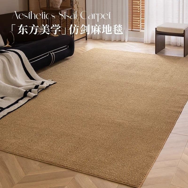 [Novo produto] Tapete de imitação de Sisal simples de cor sólida para sala de estar Tapete de entrada antiderrapante res