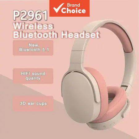 SPRISE P2961 Fones de ouvido Bluetooth 5.1 sem fio, fones de ouvido 40MM 9D Surround HiFi, sobre-auriculares, modo duplo