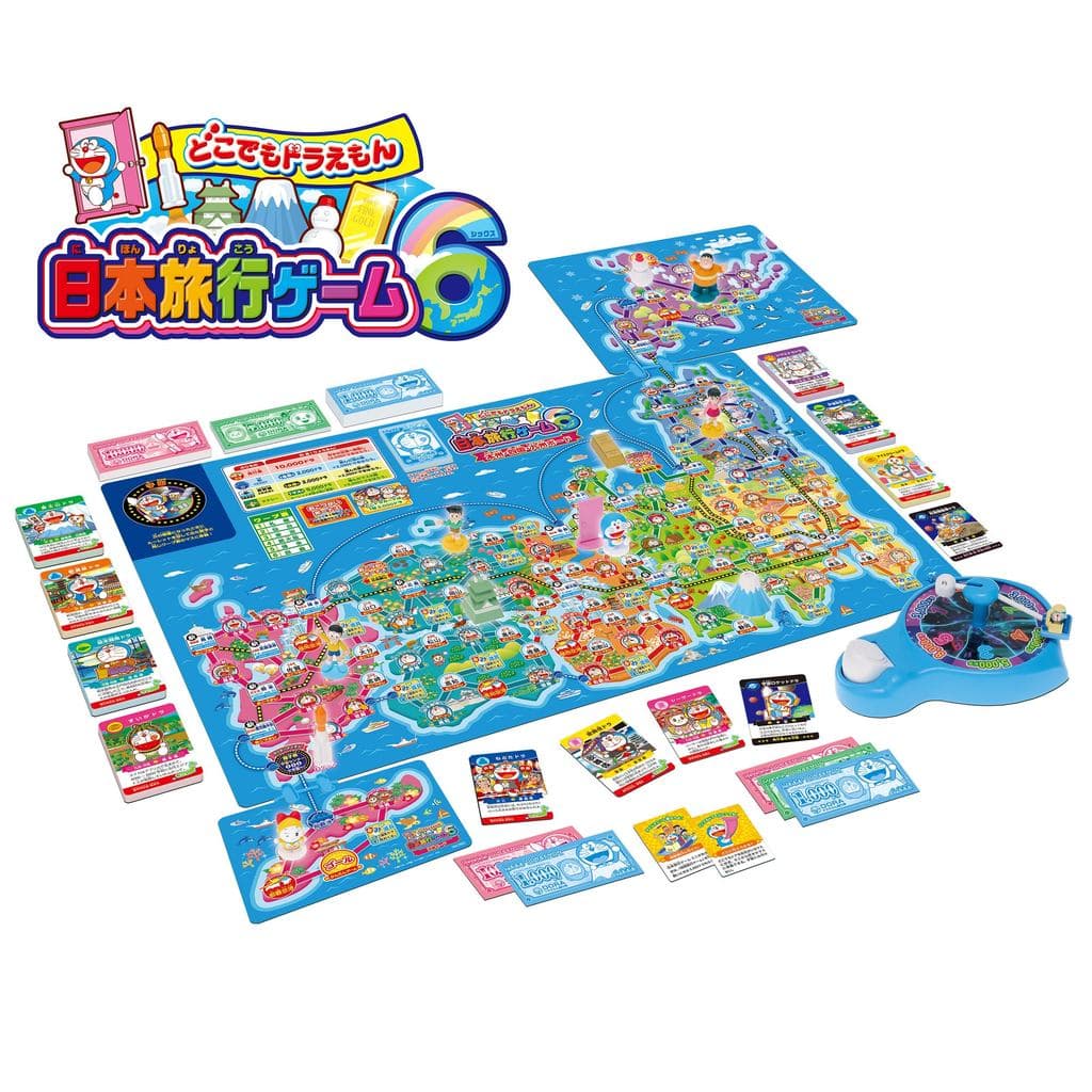 Jogo de Tabuleiro Doraemon Viagem Japão 6 EPOCH - Jogo de Mesa Infantil Família 2-6 Jogadores +5 Anos