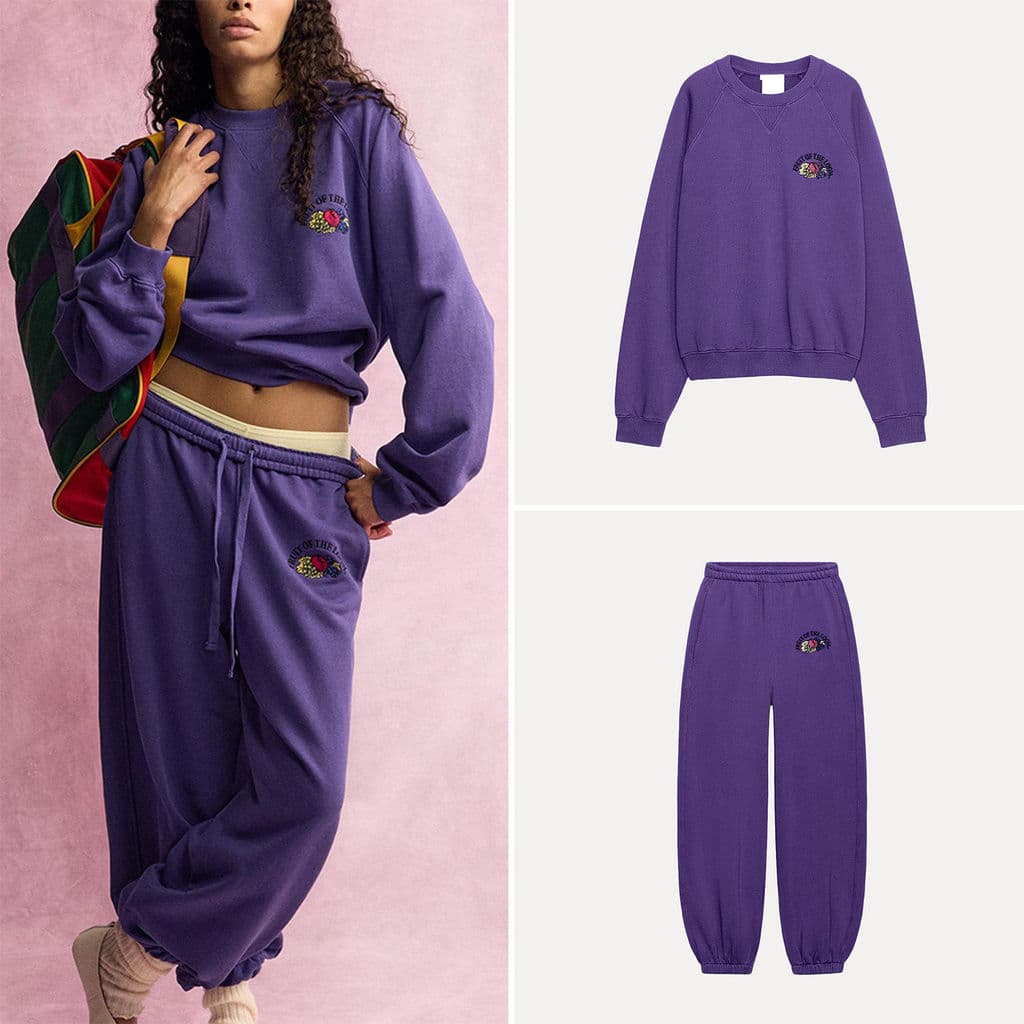 Moletom feminino lavado novo estilo 20264644129 Calças de Jogging4644130 Conjunto de conjunto de conjunto