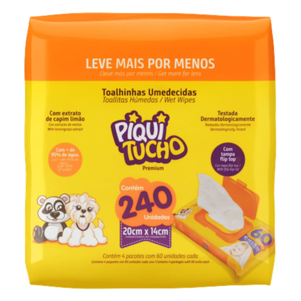 Lenço Umedecido Infantil Macio Limpeza Completa Toalha Bebê Banho Cuidado