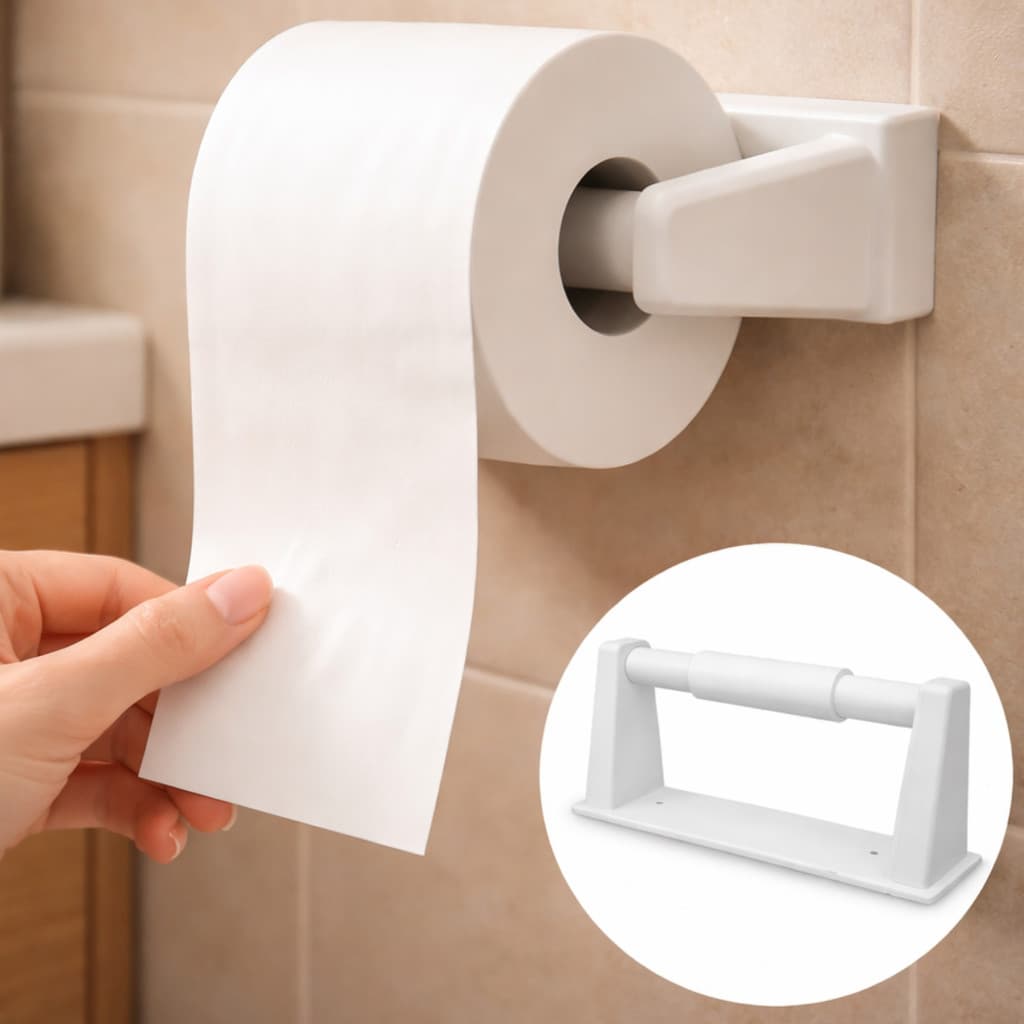 Porta Papel Higiênico Parede Suporte Organizador Banheiro kit 1 ou 2