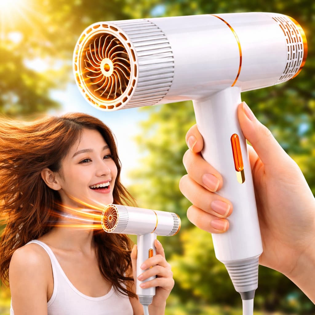 Secador De Cabelo Profissional 800W Íons Negativos 3 Velocidades Antiestático Brilho Intenso Compacto Bivolt