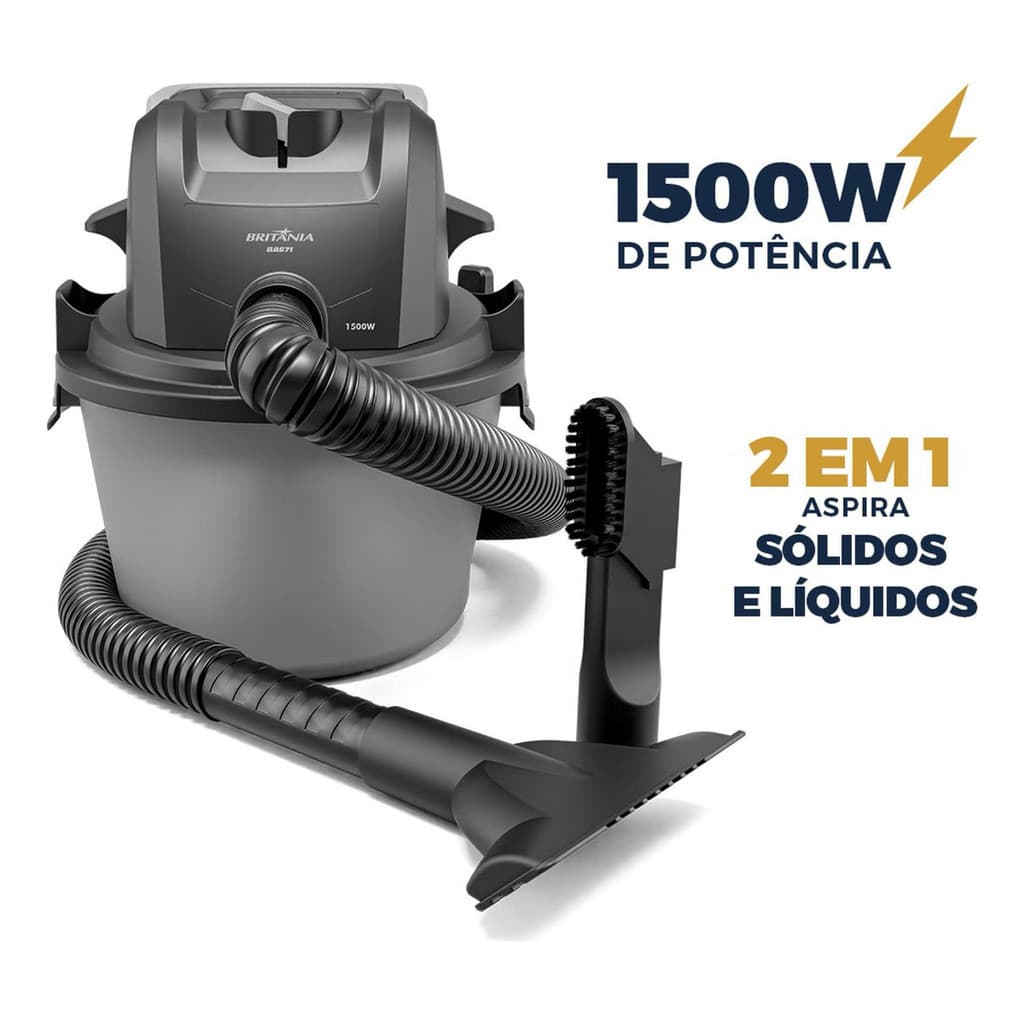 Aspirador de Pó e Água Britânia 6L 1500W BAS71