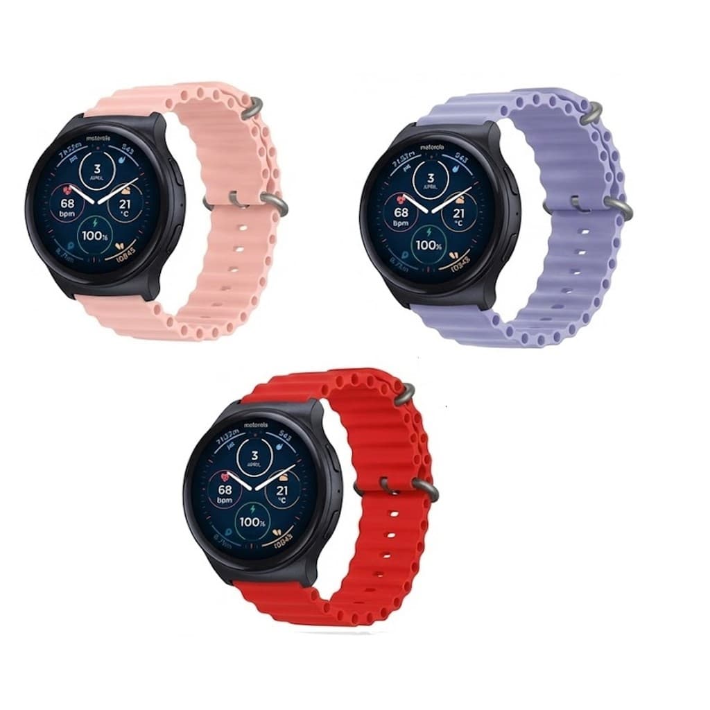 Pulseira ESPORTIVA Oceano Para MOTO WATCH 120 e MOTO WATCH FIT 20mm