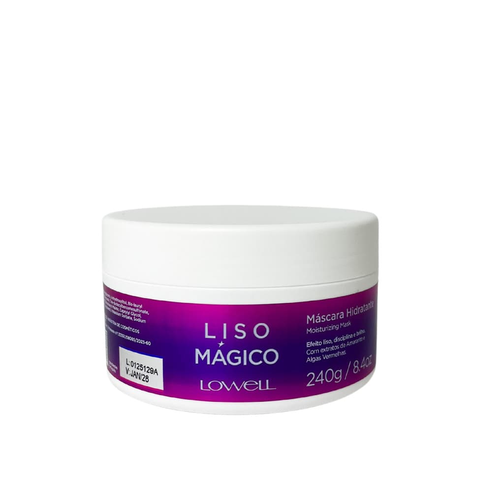 Máscara Hidratante Liso Mágico Lowell 240g