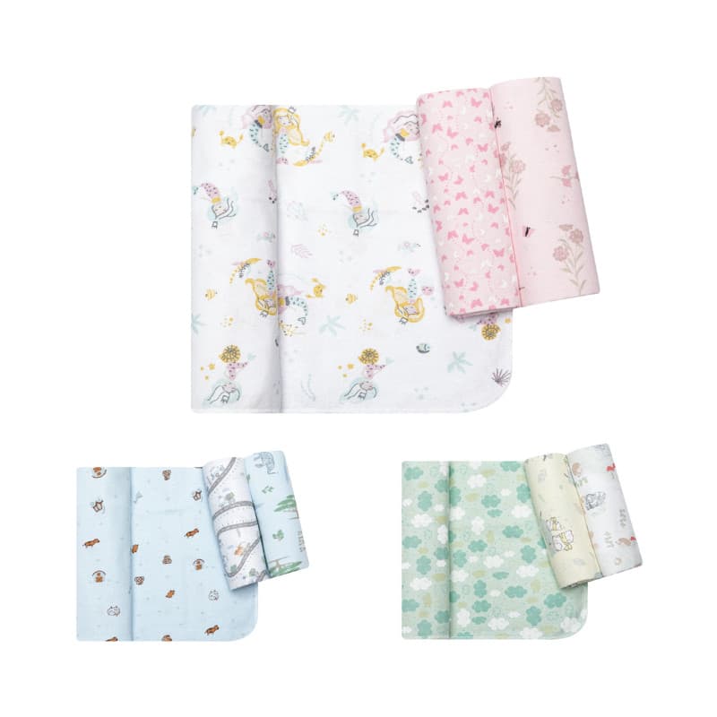 Kit Cueiro Flanelado 80X60Cm Contém 03 Und 100% Algodao Enxoval Infantil Bebe Maternidade Mae