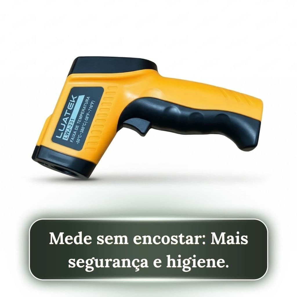 Termômetro Mira Laser Digital Sem Contato Infravermelho Febre De Objetos Cozinha E Indústria