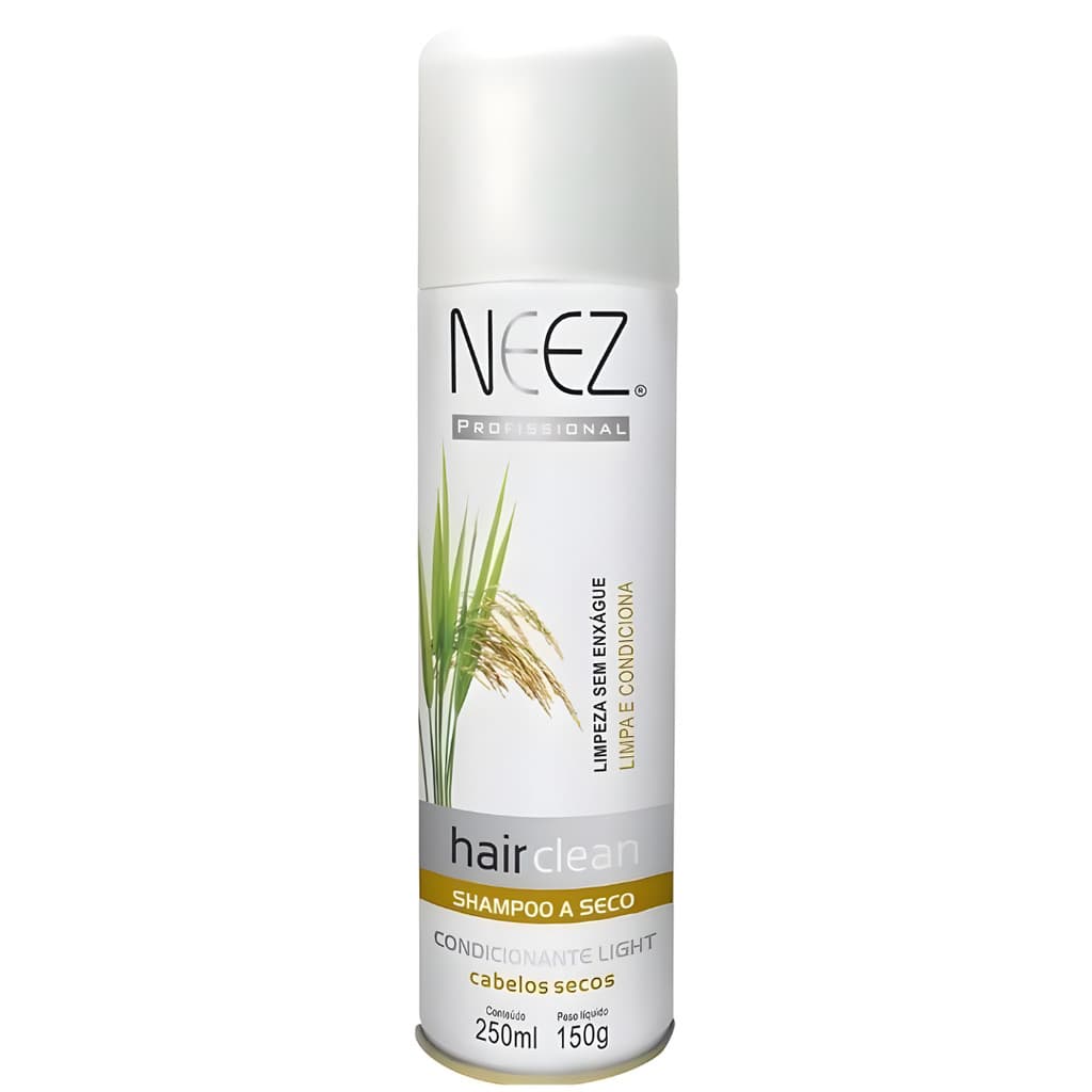 Shampoo A Seco Para Cabelos Secos Neez Profissional Hidratante Limpeza Revitalizante Capilar 250ml