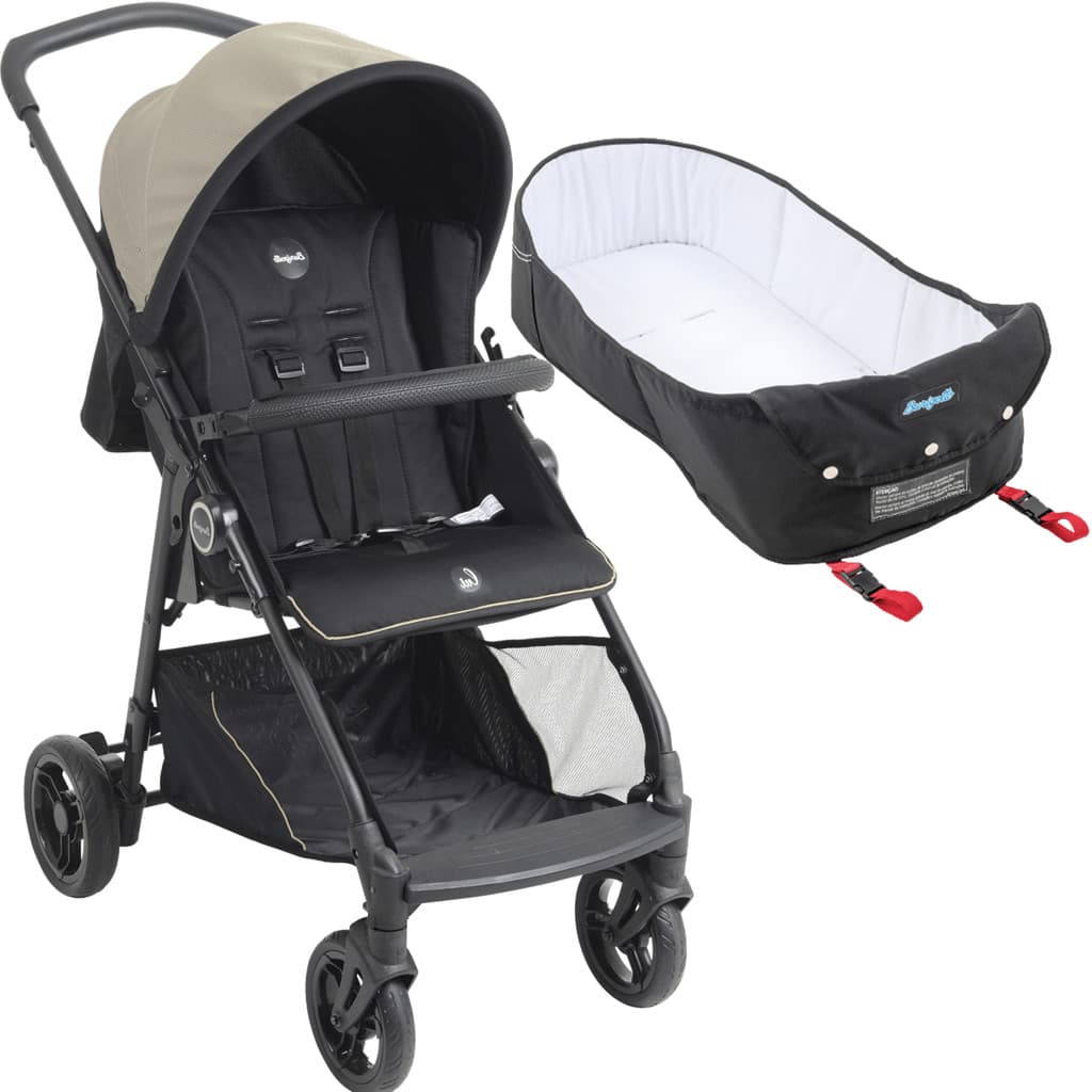 Carrinho de Bebe Passeio com Ninho Moises Burigotto Lui 22 Sand