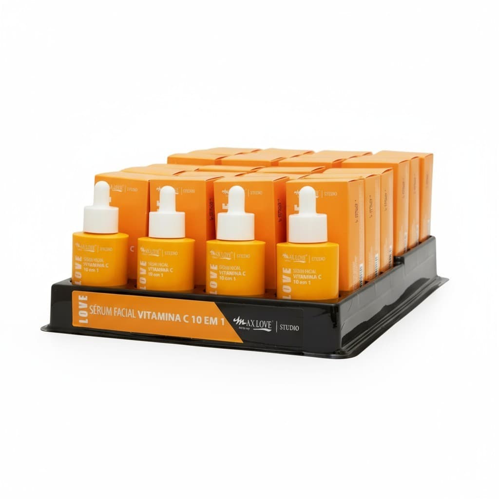 BOX COM 24 UNIDADES SÉRUM FACIAL VITAMINA C - MAX LOVE | ANTIOXIDANTE | HIDRATAÇÃO INTENSA