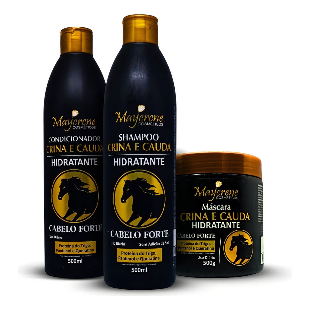 Maycrene Kit completo hidratante crina e cauda 500ml