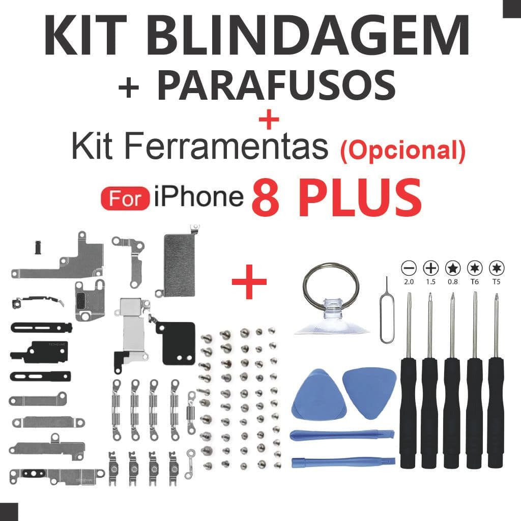 Kit Blindagem 8 Plus + Parafusos Interno Completo + Kit Ferramentas