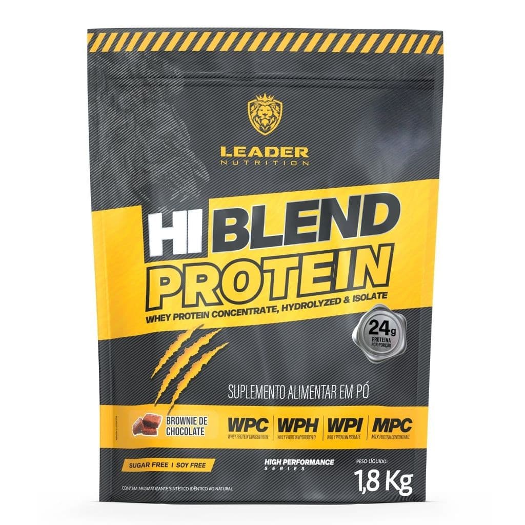 Whey Protein Hi-Blend Refil 1,8kg Brownie de Chocolate | Leader Nutrition