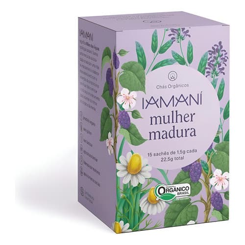 Chá Funcional Orgânico Iamaní Mulher Madura Cálcio/menopausa