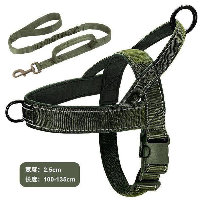 Conjunto de Coleira e Guia Ajustável para Cães, Colete Respirável para Cães Médios e Grandes Agressivos, Coleira Univers