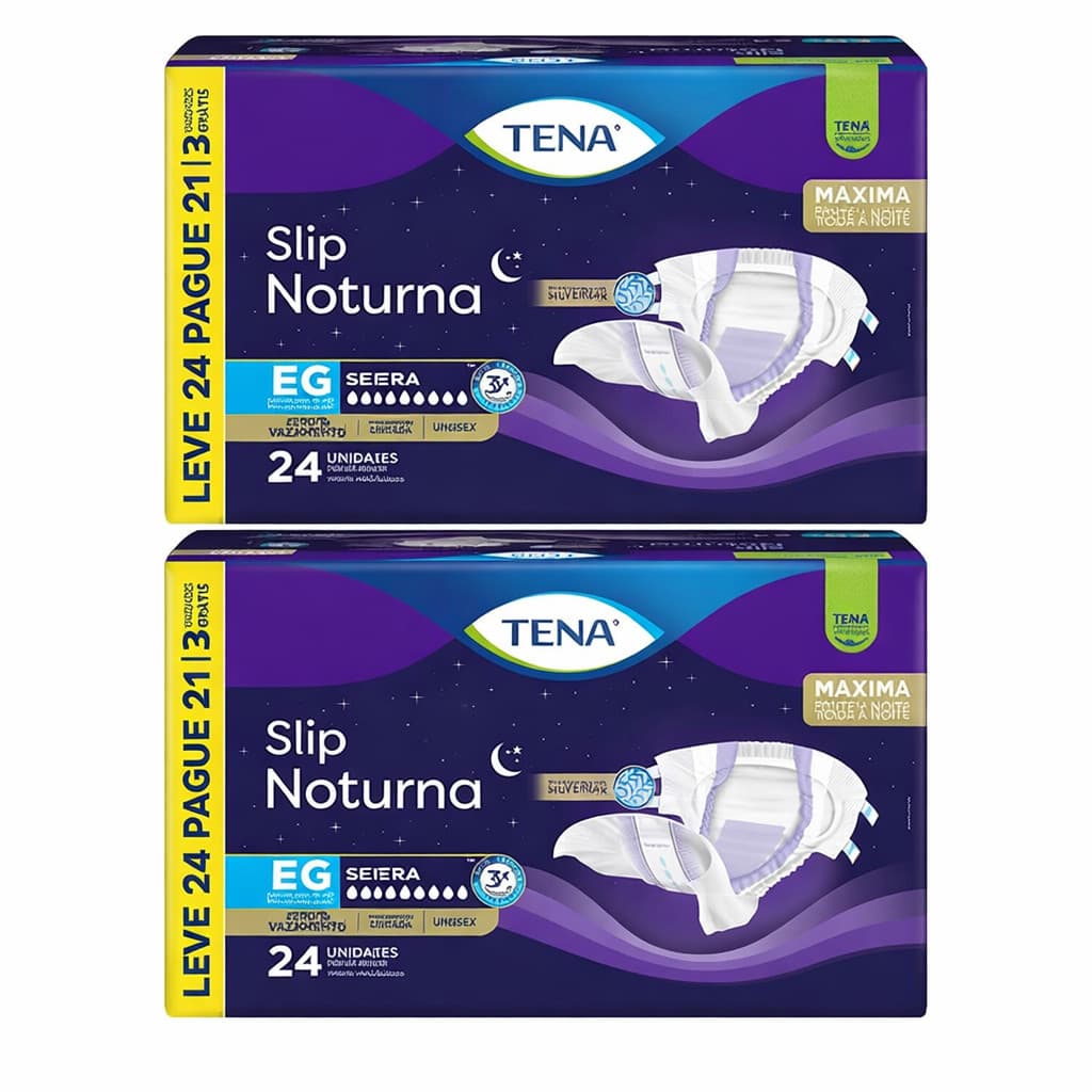 KIT/COMBO 2 Fralda Geriátrica Tena Slip Noturna EG 24 Unidades (Envio Imediato)