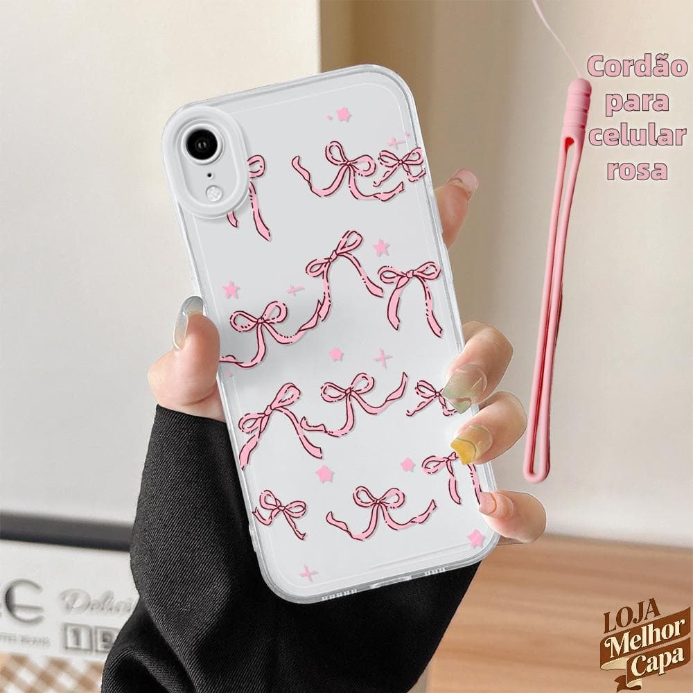 Capinha laço Transparente TPU Capa De Celular Para Case iPhone XR Normal Anti-Impacto Silicone Telefone Capas 0021 TSY