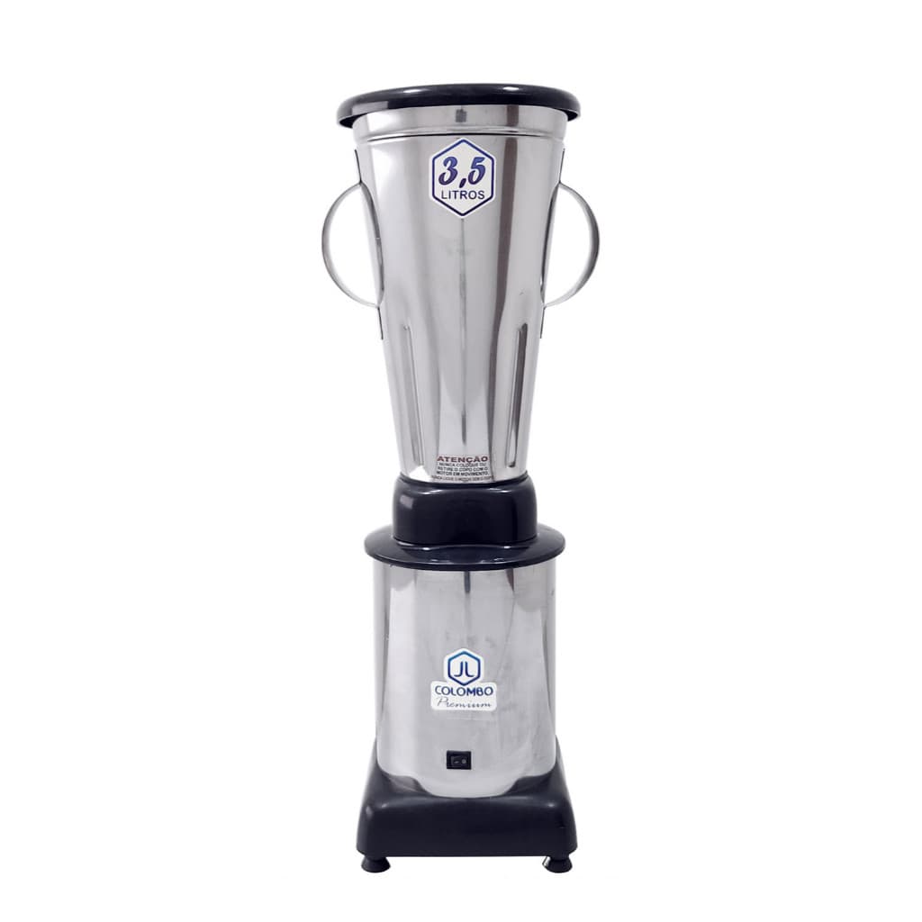 Liquidificador Industrial Baixa Rotação 3,5 Litros Linha Leve Colombo Profissional Silencioso e Potente Inox 127V ou 220