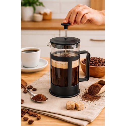 Cafeteira Francesa Cafe Expresso Manual Vidro Alta Qualidade 300ml