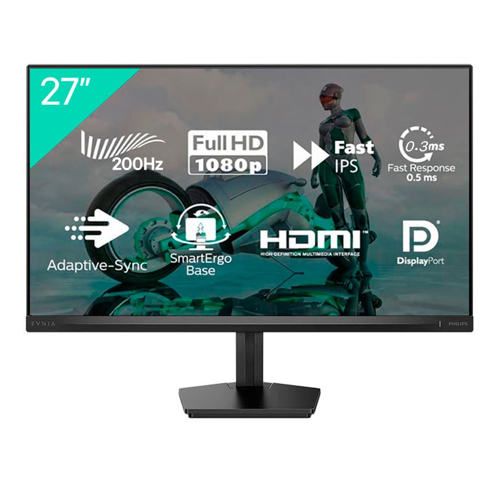 Monitor Gamer Philips EVNIA 27" 200Hz 0,3Ms IPS Full HD Bivolt
