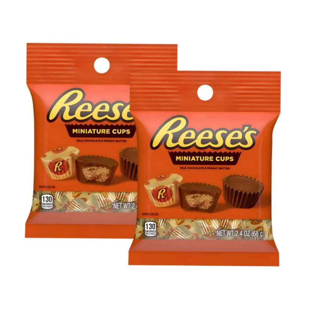 Chocolate Reese's Miniatures Cup Bag Importado 68g - 2 Un