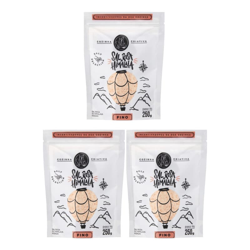 Sal Rosa do Himalaia Iodado Fino BR Spices- 250g