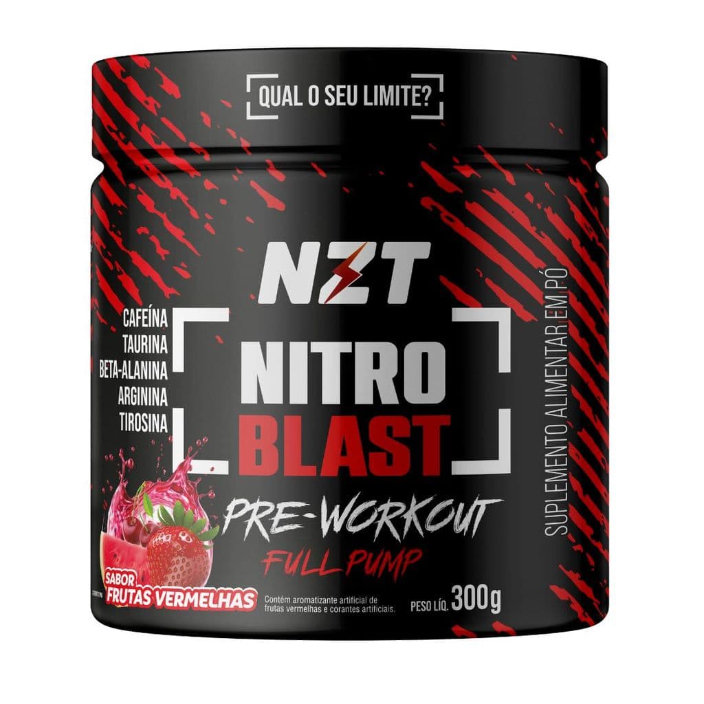 NZT Pré-Treino #Pre-Workout 300g Energia Força com Cafeína, Beta-Alanina,Taurina,Tirosina,Arginina