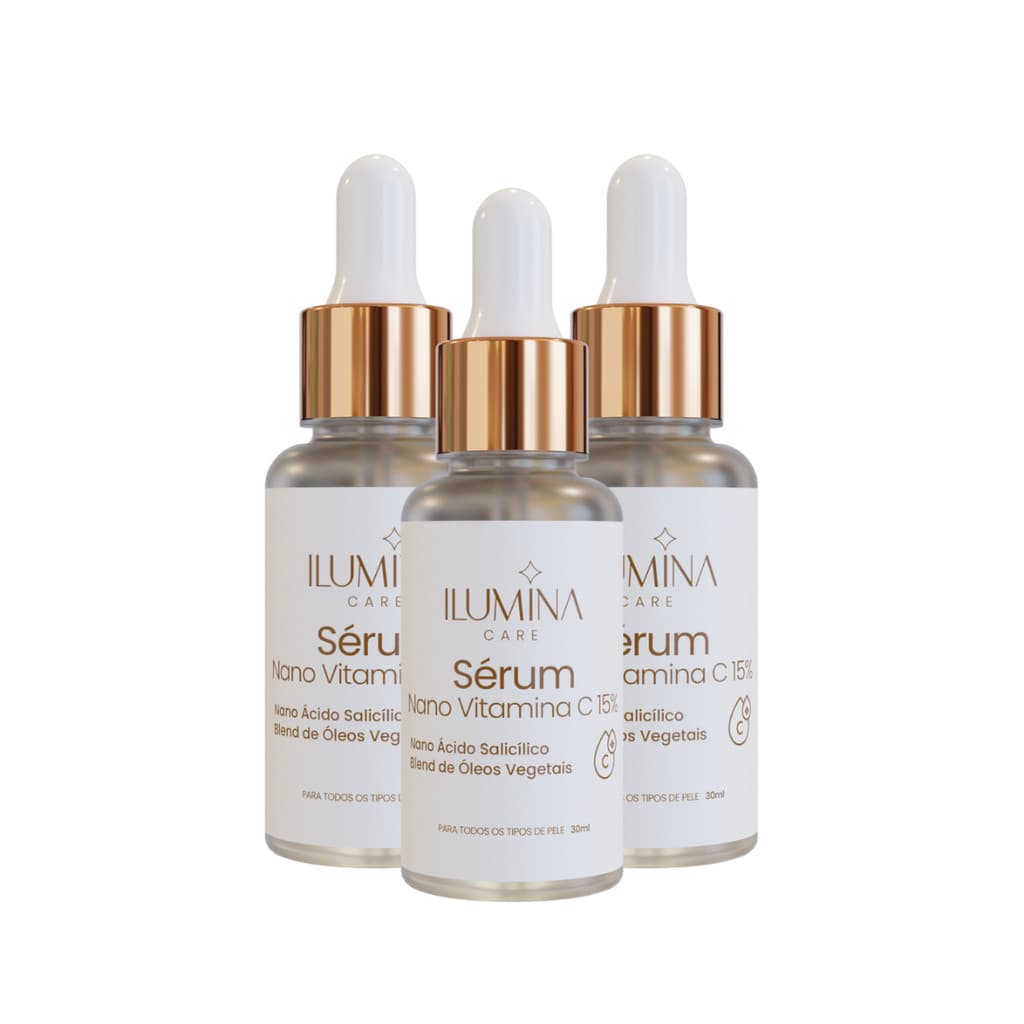 Kit 3 Sérum Vitamina C 15% 30ml Ilumina Care