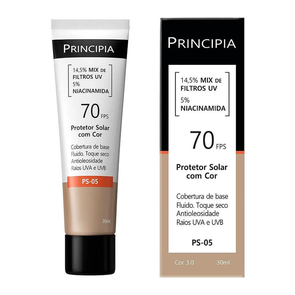Protetor Solar Principia Niacinamida FPS70 Cor 3.0 PS-05 30ml