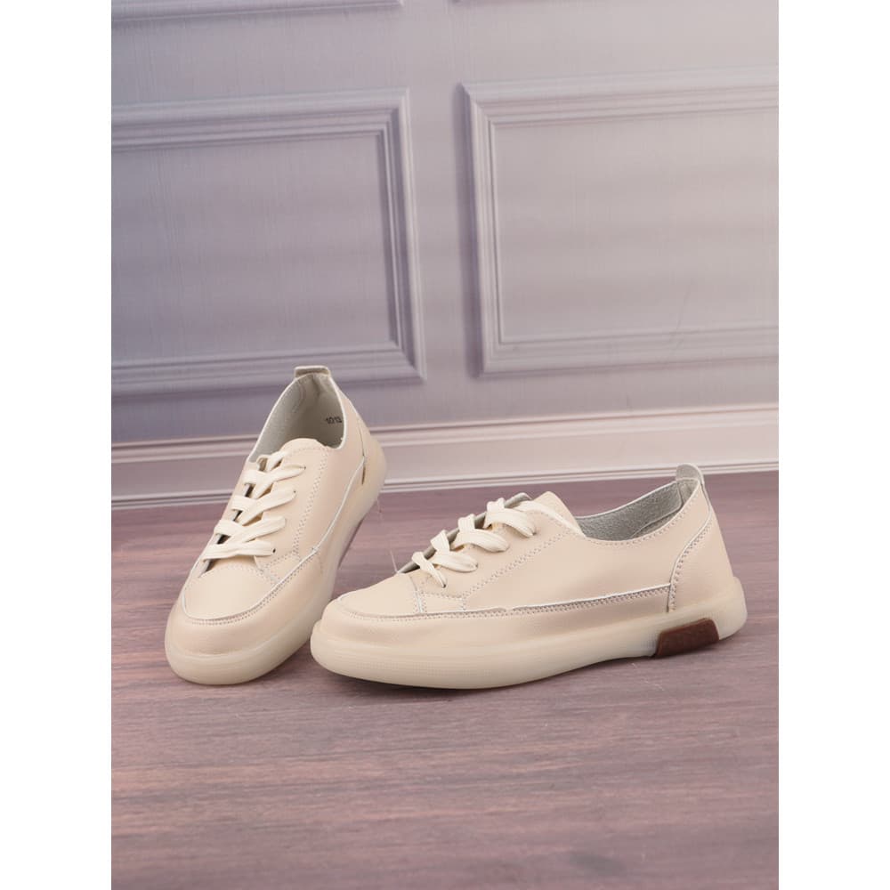 35-40 tamanho dedo do pé redondo rendas costura sola macia sapatos femininos All-Match confortável leve sapatos casuais 